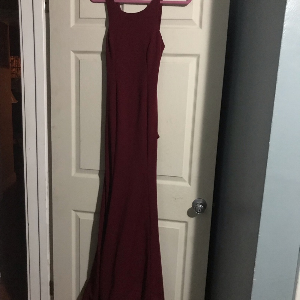Burgundy dress